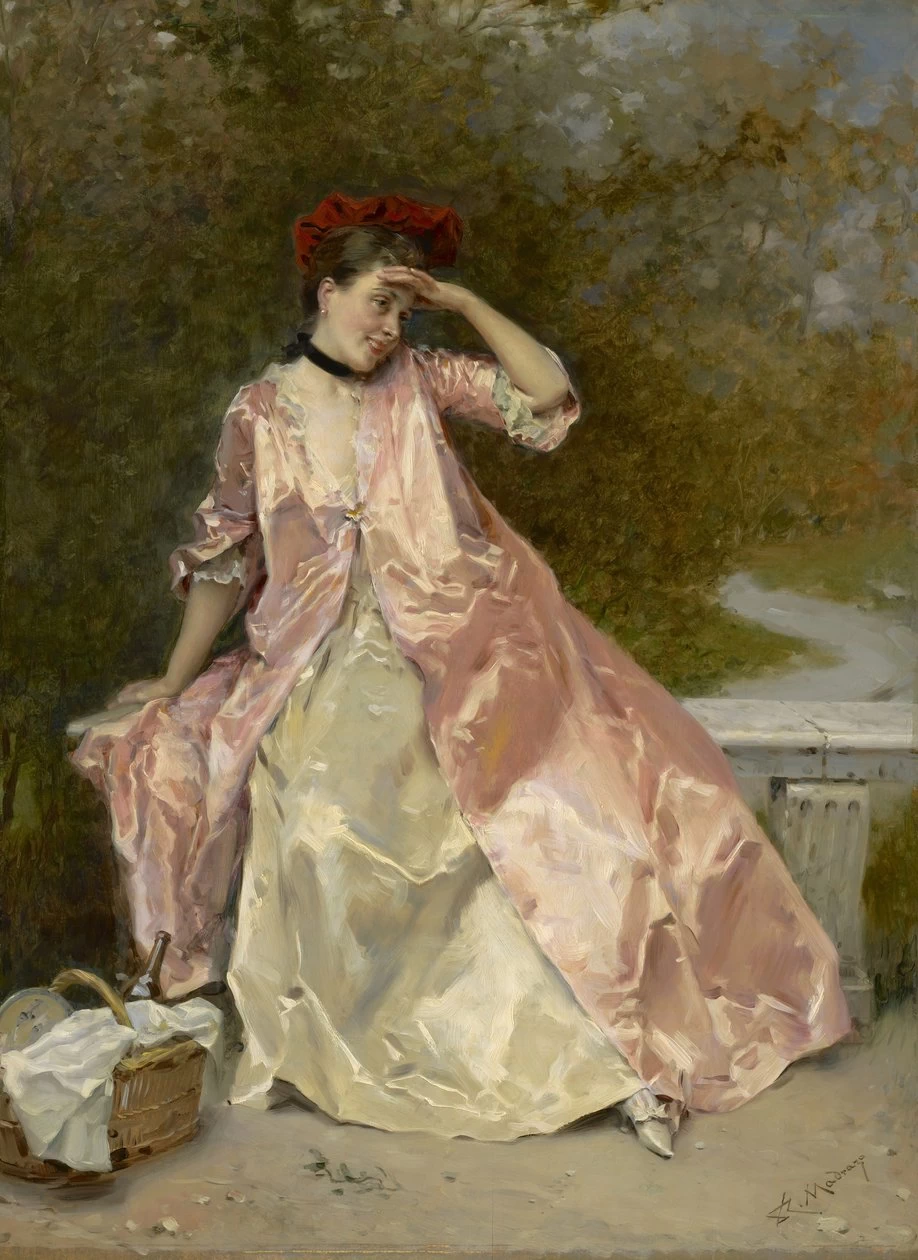Raimundo Madrazo - Donna con cestino da picnic, Sterling and Francine Clark Art Institute, Williamstown